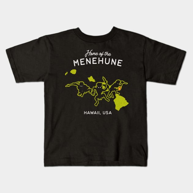 Home of the Menehune - Hawaii, USA Cryptid Legend Kids T-Shirt by Strangeology